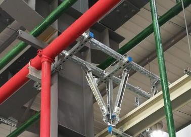 双台子该抗震支架的整体式支吊架结构协调性好